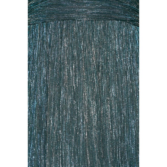 Lulus Ailey Gold and Teal Blue Skater Party Sparkle Cocktail Mini Dress‎ L - Picture 12 of 12